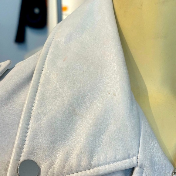 WALTER BAKER LAMB LEATHER OVERSIZED BIKER  JACKET - Picture 5 of 11